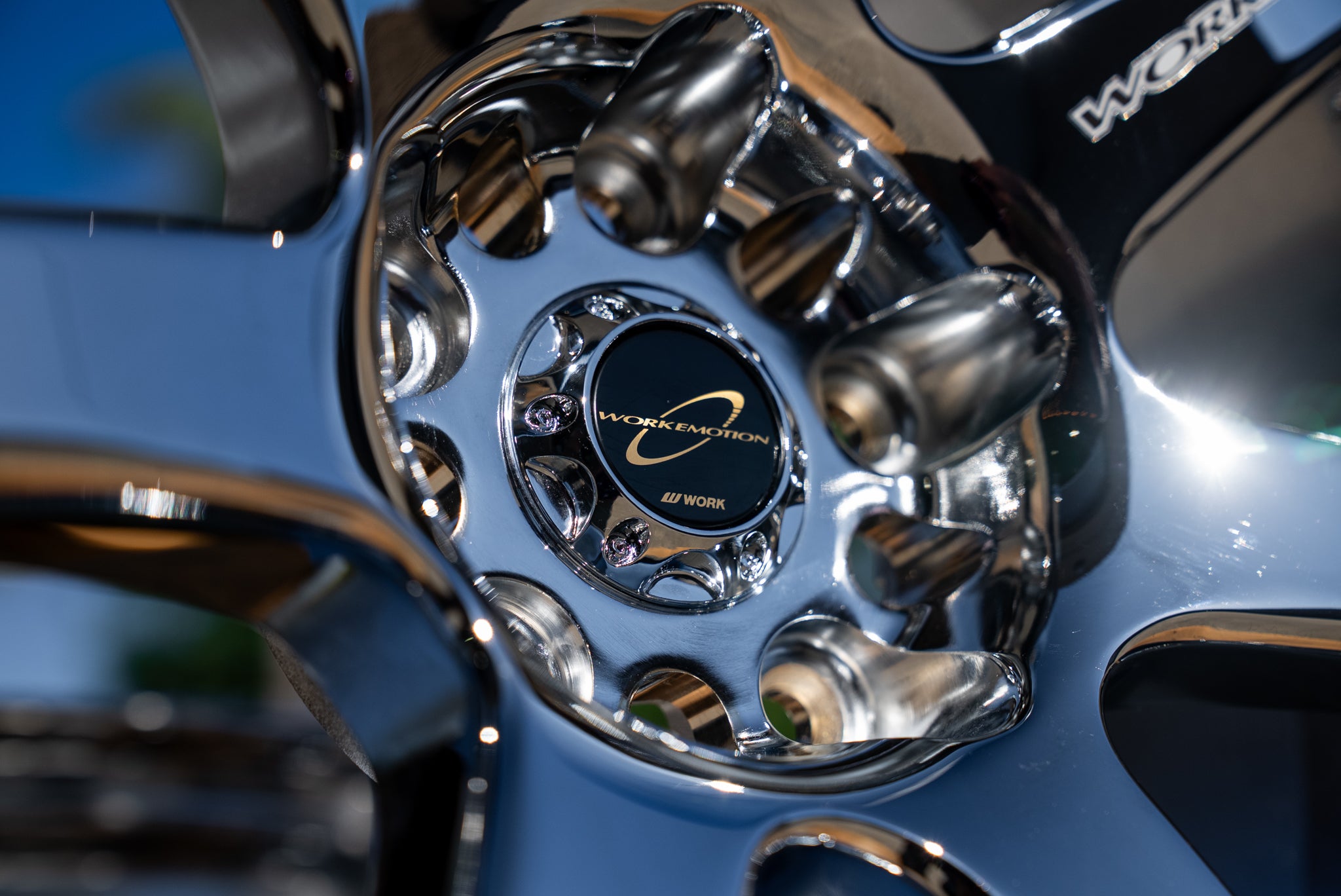 WORK Emotion Center Caps (56.5mm center - XT7, XD9, XC8) Chrome