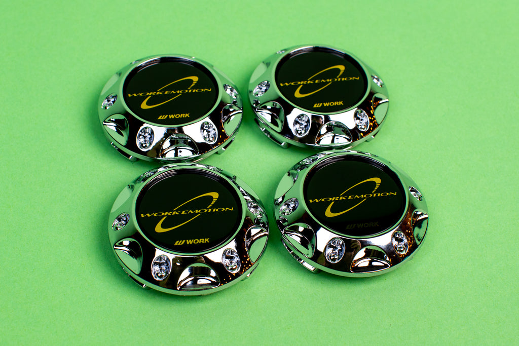 WORK Emotion Center Caps (56.5mm center - XT7, XD9, XC8) Chrome