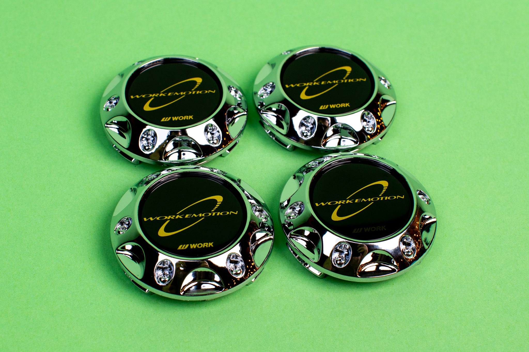 WORK Emotion Center Caps (56.5mm center - XT7, XD9, XC8) Chrome