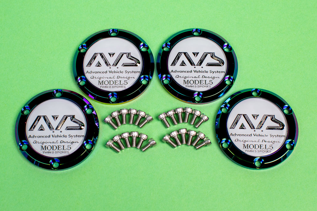 Yokohama AVS Model 5 Center Caps *Aurora Version*