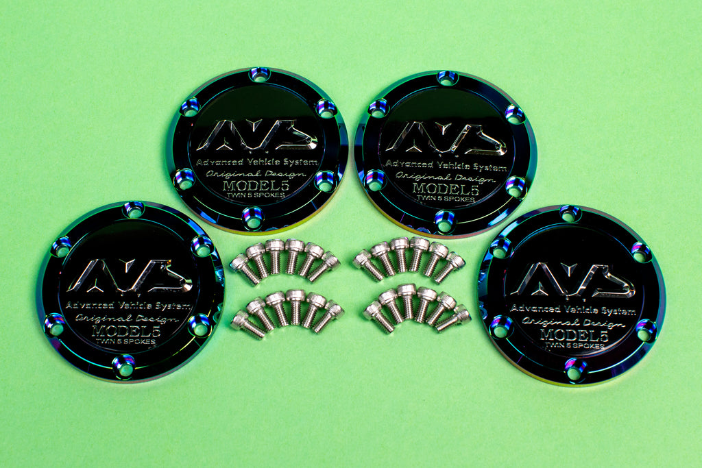 Yokohama AVS Model 5 Center Caps *Aurora Version*