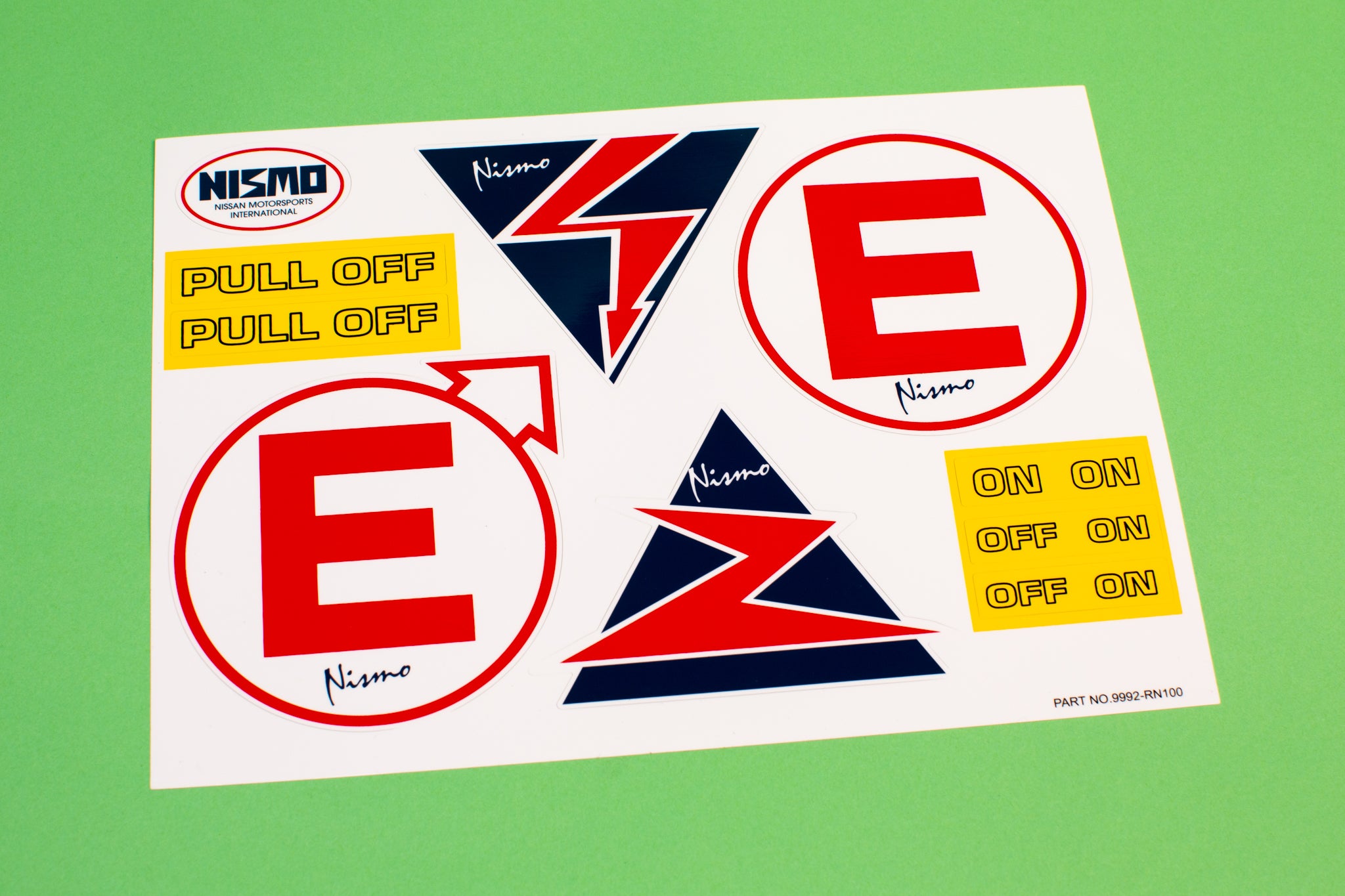 Nismo Sticker Sheet Part No. 9992-RN100