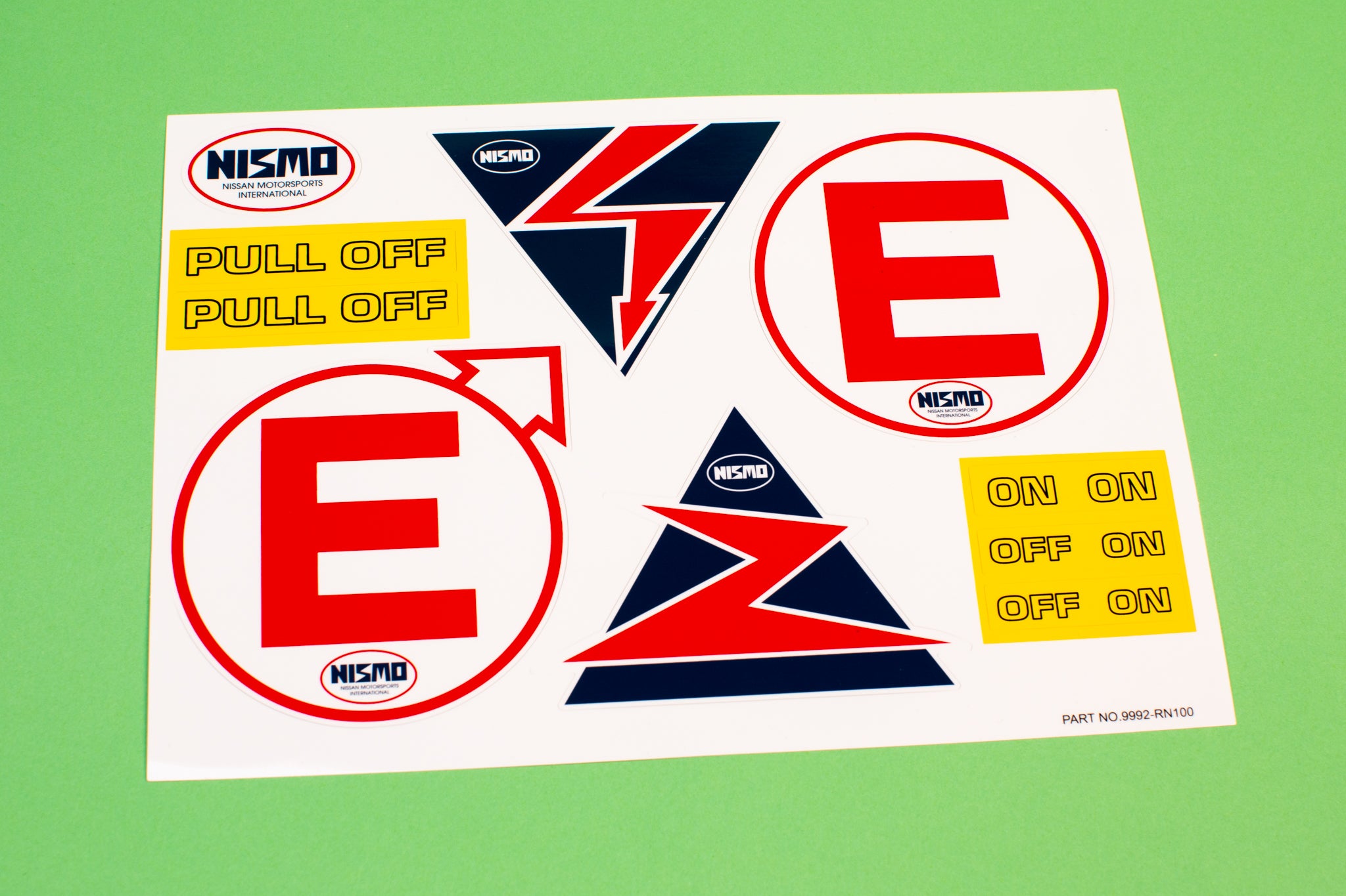 Nismo Sticker Sheet Part No. 9992-RN100