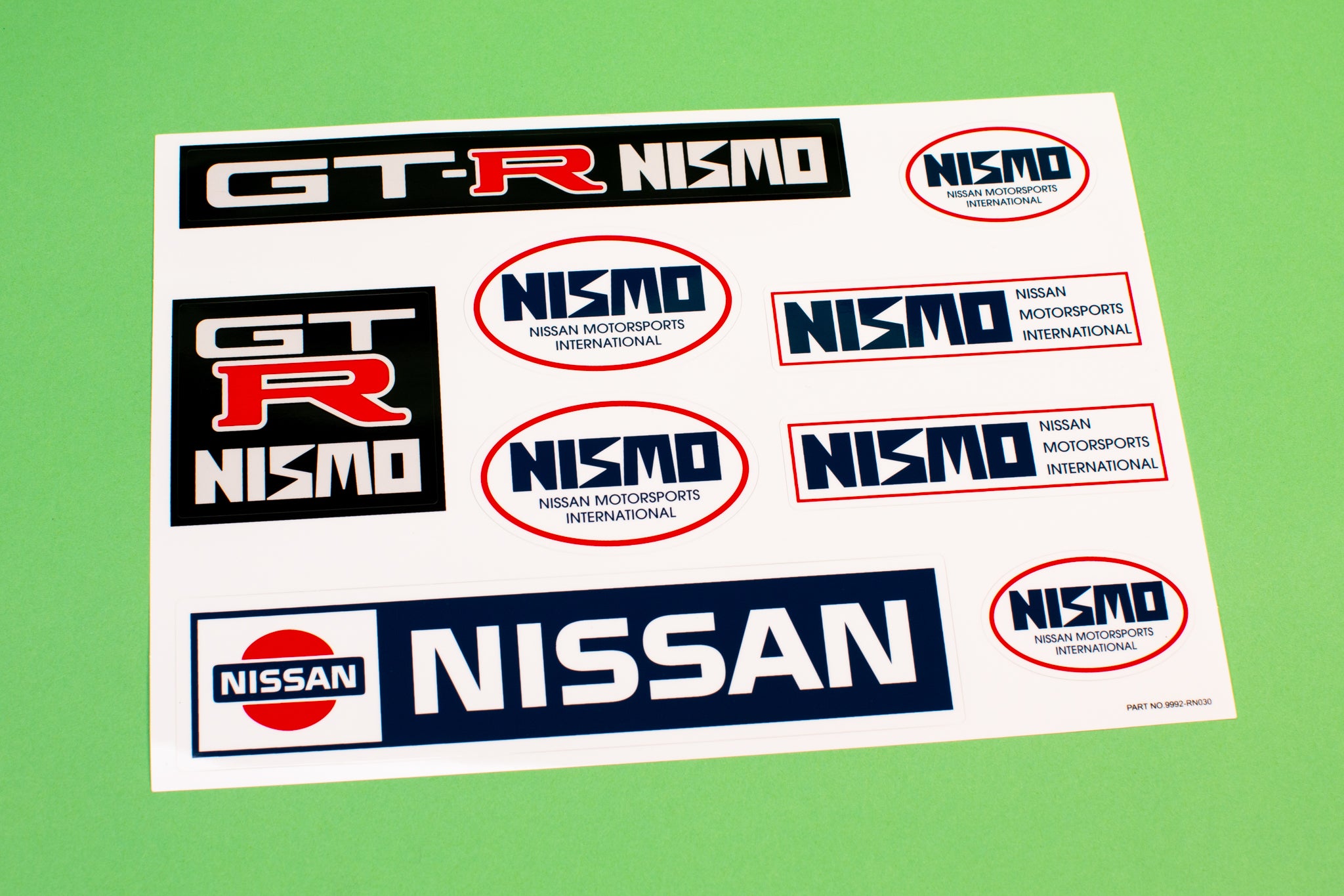 Nismo Sticker Sheet Part No. 9992-RN030