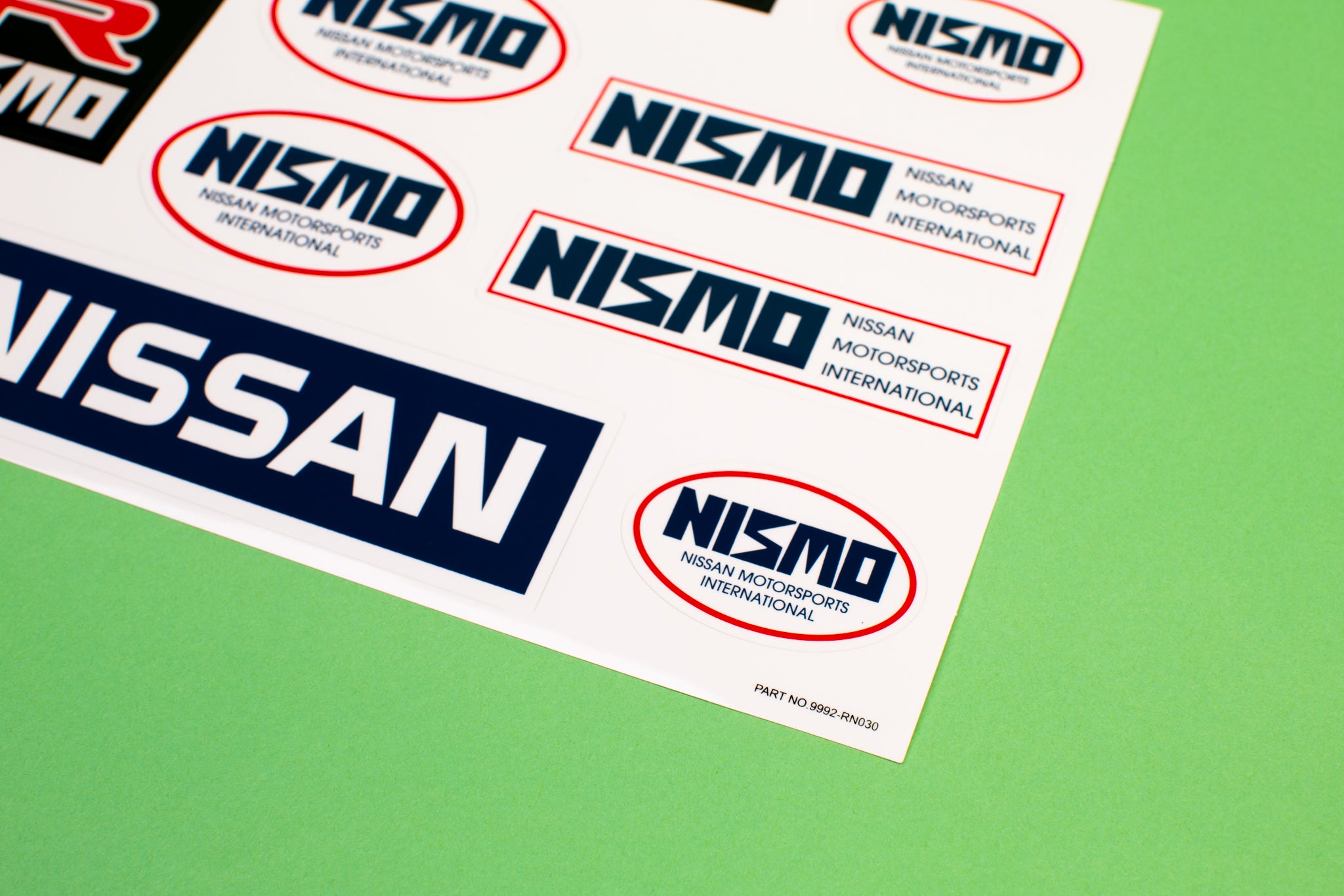Nismo Sticker Sheet Part No. 9992-RN030